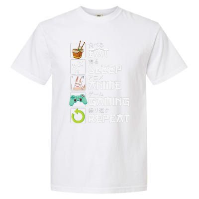 Eat Sleep Anime Gaming Repeat Kawaii Otaku Anime Manga Garment-Dyed Heavyweight T-Shirt