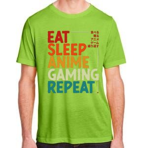 Eat Sleep Anime Gaming Repeat Otaku Gamer Japanese Anime Adult ChromaSoft Performance T-Shirt