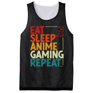 Eat Sleep Anime Gaming Repeat Otaku Gamer Japanese Anime Mesh Reversible Basketball Jersey Tank