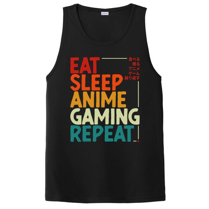 Eat Sleep Anime Gaming Repeat Otaku Gamer Japanese Anime PosiCharge Competitor Tank