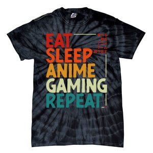 Eat Sleep Anime Gaming Repeat Otaku Gamer Japanese Anime Tie-Dye T-Shirt