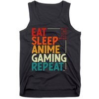 Eat Sleep Anime Gaming Repeat Otaku Gamer Japanese Anime Tank Top