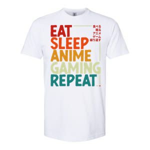 Eat Sleep Anime Gaming Repeat Otaku Gamer Japanese Anime Softstyle CVC T-Shirt