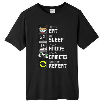 Eat Sleep Anime Gaming Repeat Kawaii Otaku Anime Manga Tall Fusion ChromaSoft Performance T-Shirt