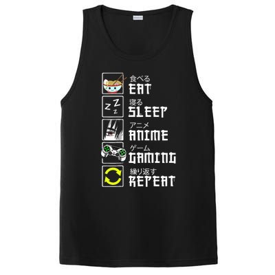 Eat Sleep Anime Gaming Repeat Kawaii Otaku Anime Manga PosiCharge Competitor Tank