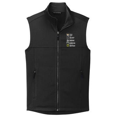 Eat Sleep Anime Gaming Repeat Kawaii Otaku Anime Manga Collective Smooth Fleece Vest