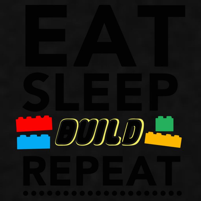 Eat Sleep Build Repeat Building Blocks Bricks Master Builder Ladies PosiCharge Tri-Blend Wicking Tank