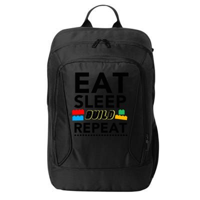 Eat Sleep Build Repeat Building Blocks Bricks Master Builder City Backpack