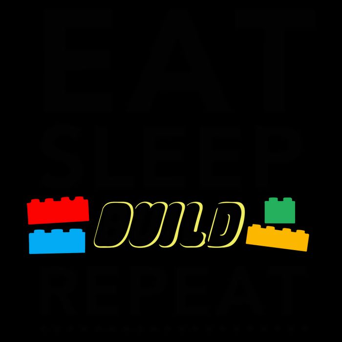 Eat Sleep Build Repeat Building Blocks Bricks Master Builder Daily Commute Backpack