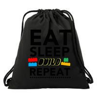 Eat Sleep Build Repeat Building Blocks Bricks Master Builder Drawstring Bag