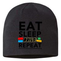 Eat Sleep Build Repeat Building Blocks Bricks Master Builder Sustainable Beanie