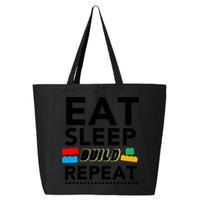 Eat Sleep Build Repeat Building Blocks Bricks Master Builder 25L Jumbo Tote