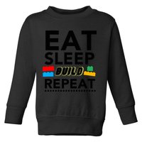 Eat Sleep Build Repeat Building Blocks Bricks Master Builder Toddler Sweatshirt