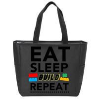 Eat Sleep Build Repeat Building Blocks Bricks Master Builder Zip Tote Bag