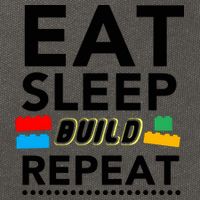 Eat Sleep Build Repeat Building Blocks Bricks Master Builder Cotton Canvas Backpack