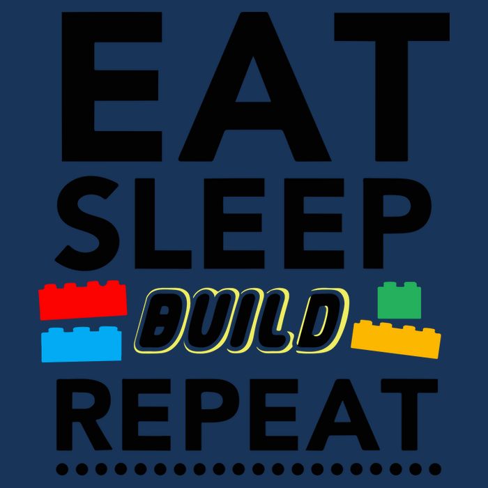 Eat Sleep Build Repeat Building Blocks Bricks Master Builder Infant Baby Jersey Bodysuit