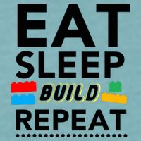 Eat Sleep Build Repeat Building Blocks Bricks Master Builder Sueded Cloud Jersey T-Shirt
