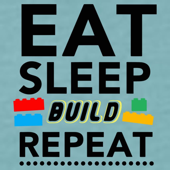 Eat Sleep Build Repeat Building Blocks Bricks Master Builder Sueded Cloud Jersey T-Shirt