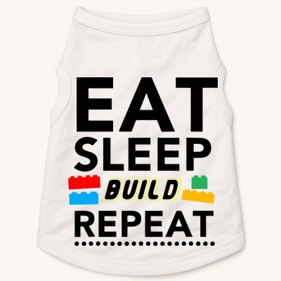 Eat Sleep Build Repeat Building Blocks Bricks Master Builder Doggie Tank