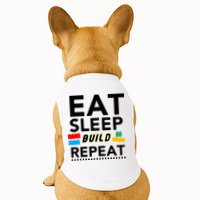 Eat Sleep Build Repeat Building Blocks Bricks Master Builder Doggie Tank