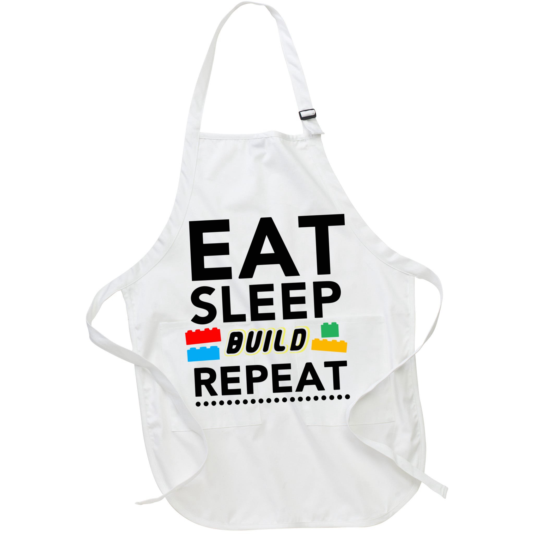 Eat Sleep Build Repeat Building Blocks Bricks Master Builder Apron