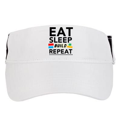Eat Sleep Build Repeat Building Blocks Bricks Master Builder Adult Drive Performance Visor