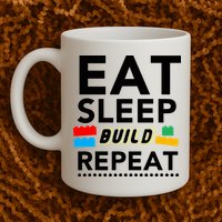 Eat Sleep Build Repeat Building Blocks Bricks Master Builder Mug
