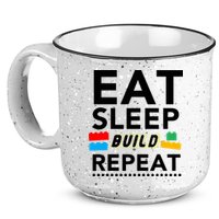 Eat Sleep Build Repeat Building Blocks Bricks Master Builder 15oz Campfire Ceramic Mug
