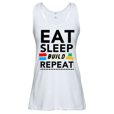 Eat Sleep Build Repeat Building Blocks Bricks Master Builder Ladies Essential Flowy Tank