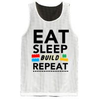 Eat Sleep Build Repeat Building Blocks Bricks Master Builder Mesh Reversible Basketball Jersey Tank