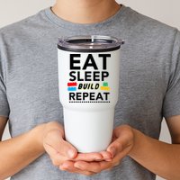 Eat Sleep Build Repeat Building Blocks Bricks Master Builder Tumbler