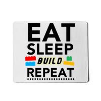 Eat Sleep Build Repeat Building Blocks Bricks Master Builder Mousepad