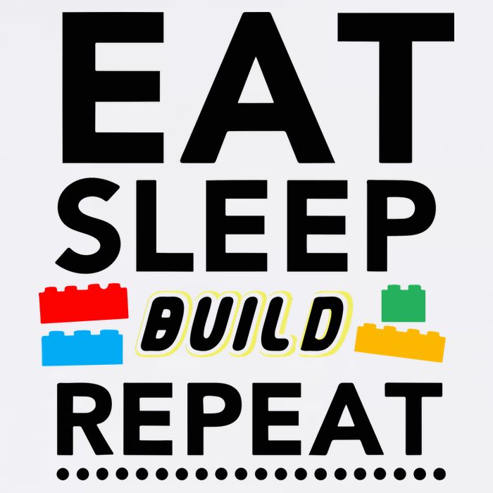 Eat Sleep Build Repeat Building Blocks Bricks Master Builder Mousepad