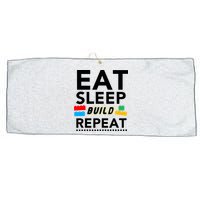 Eat Sleep Build Repeat Building Blocks Bricks Master Builder Large Microfiber Waffle Golf Towel