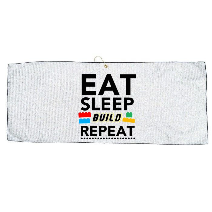 Eat Sleep Build Repeat Building Blocks Bricks Master Builder Large Microfiber Waffle Golf Towel