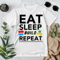 Eat Sleep Build Repeat Building Blocks Bricks Master Builder Premium T-Shirt