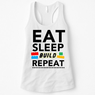 Eat Sleep Build Repeat Building Blocks Bricks Master Builder Womens Tank Top