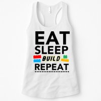 Eat Sleep Build Repeat Building Blocks Bricks Master Builder Womens Tank Top