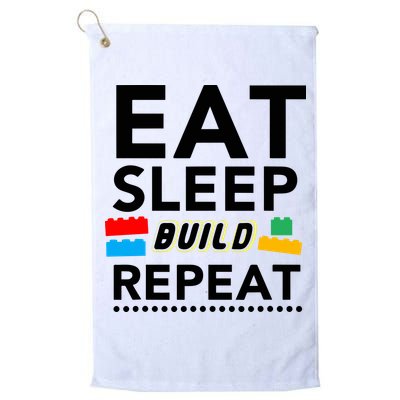 Eat Sleep Build Repeat Building Blocks Bricks Master Builder Golf Towel
