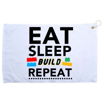 Eat Sleep Build Repeat Building Blocks Bricks Master Builder Grommeted Golf Towel