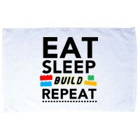 Eat Sleep Build Repeat Building Blocks Bricks Master Builder Microfiber Hand Towel