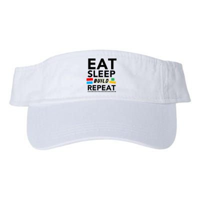 Eat Sleep Build Repeat Building Blocks Bricks Master Builder Visor