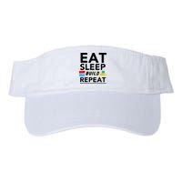 Eat Sleep Build Repeat Building Blocks Bricks Master Builder Visor