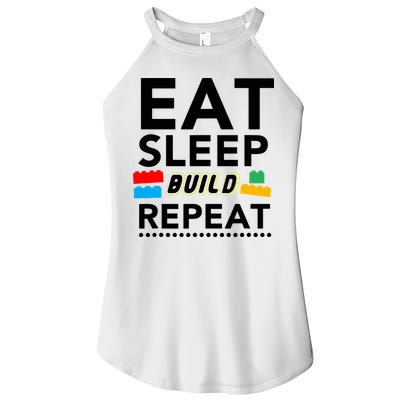 Eat Sleep Build Repeat Building Blocks Bricks Master Builder Women's Perfect Tri Rocker Tank