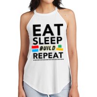 Eat Sleep Build Repeat Building Blocks Bricks Master Builder Women's Perfect Tri Rocker Tank