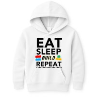 Eat Sleep Build Repeat Building Blocks Bricks Master Builder Kids Hoodie