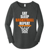 Eat. Sleep. Basketball. Repeat, For Basketball Fans Women's Perfect Tri Tunic Long Sleeve Shirt