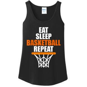 Eat. Sleep. Basketball. Repeat, For Basketball Fans Ladies Essential Tank