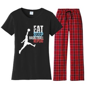 Eat Sleep Basketball Repeat Players Women's Flannel Pajama Set