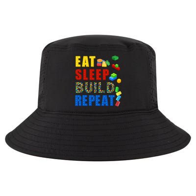 Eat Sleep Build Repeat Building Bricks Blocks Master Builder Cool Comfort Performance Bucket Hat